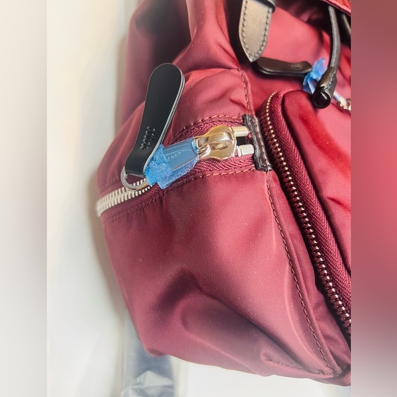 BURBERRY MEDIUM LOGO PRINT NYLON BURGUNDY RUCKSACK BACKPACK NEW WITH TAGS - Picture 3 of 17